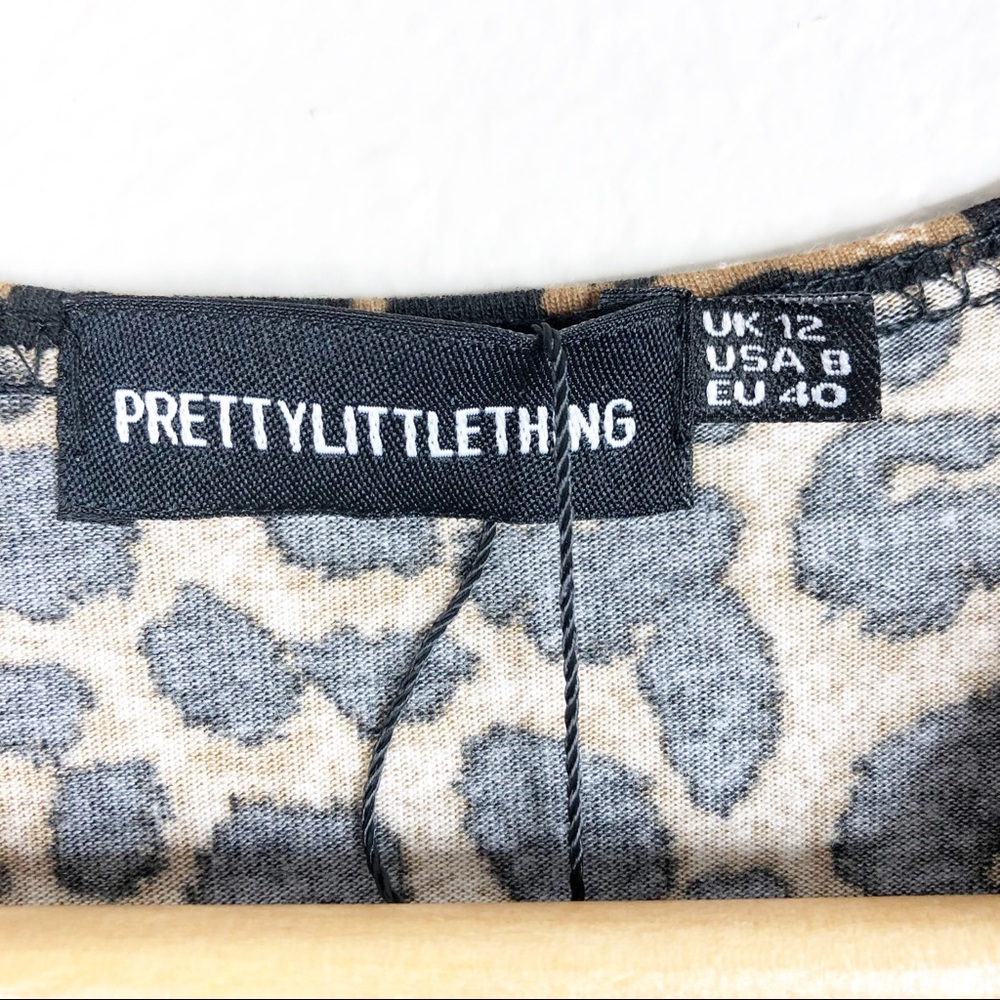 🌿 PrettyLittleThing Long Sleeve Leopard Dress - Picture 4 of 8